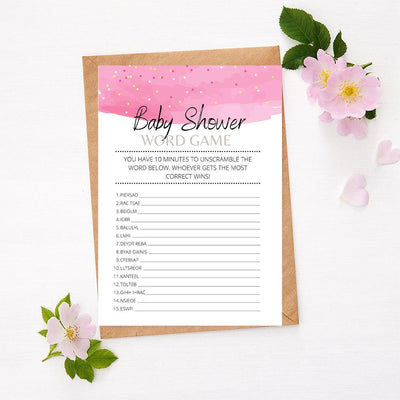 Baby Girl - Word Game | Baby Shower Game