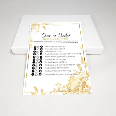 Golden Flowers - Over Or Under? | Bridal Shower Game Party Games Your Party Games 