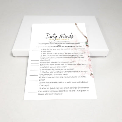 Hen Do Game - Dirty Minds | Single Rose Party Games Your Party Games 