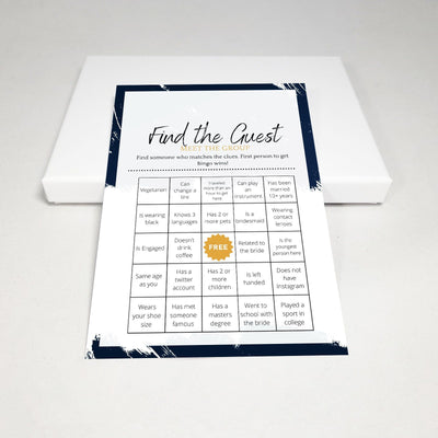 Midnight Blue - Find The Guest | Bridal Shower Game Party Games Your Party Games 
