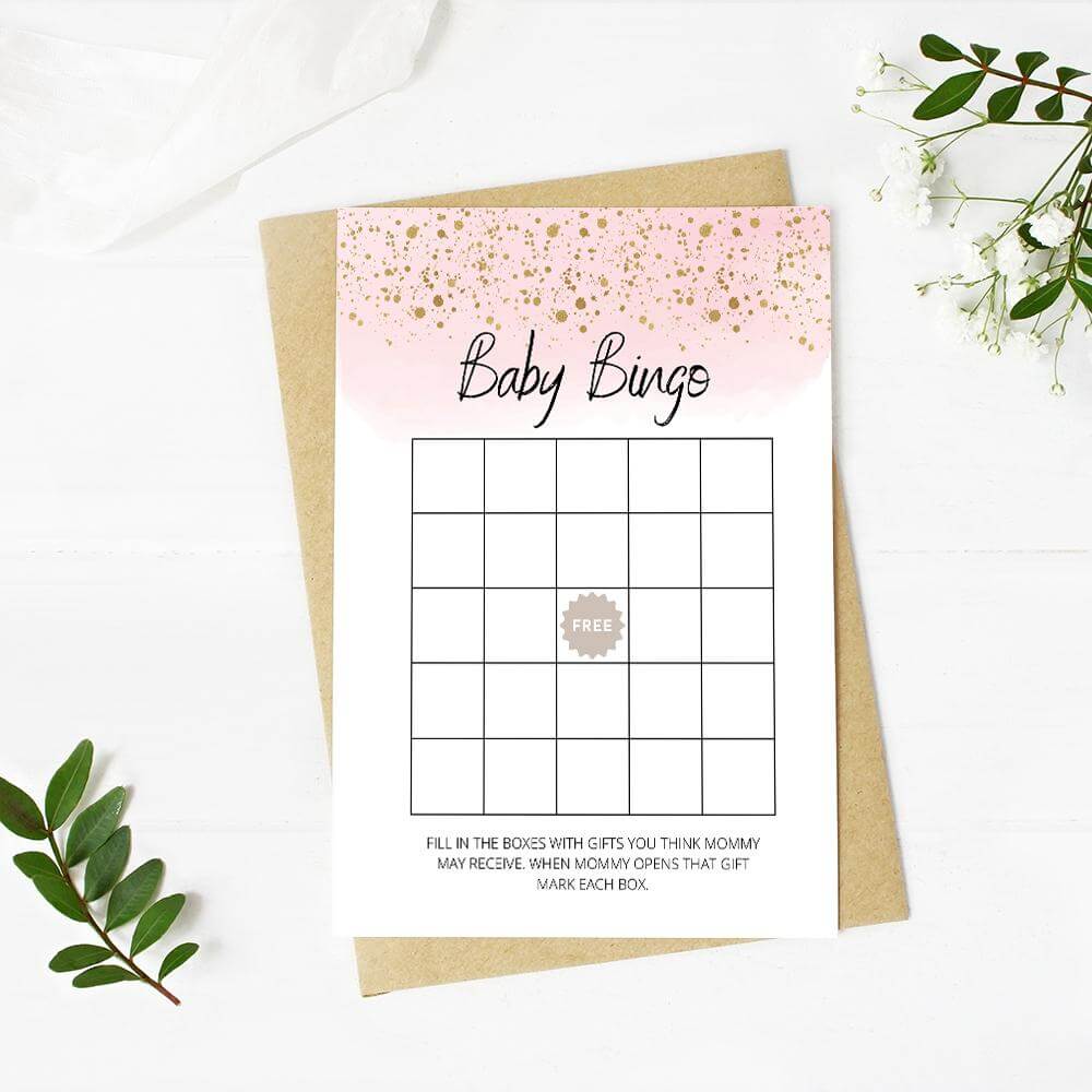 Baby Bingo Game - Rose Gold | Baby Shower Game