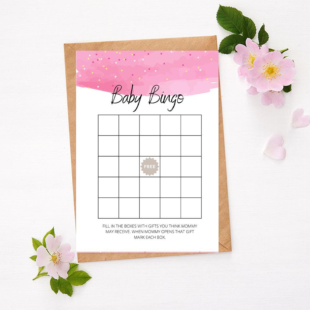 Baby Girl - Baby Bingo | Baby Shower Game
