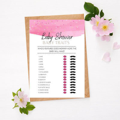 Boobs or Butts Baby Shower Game - Pink Elephant Printable Baby