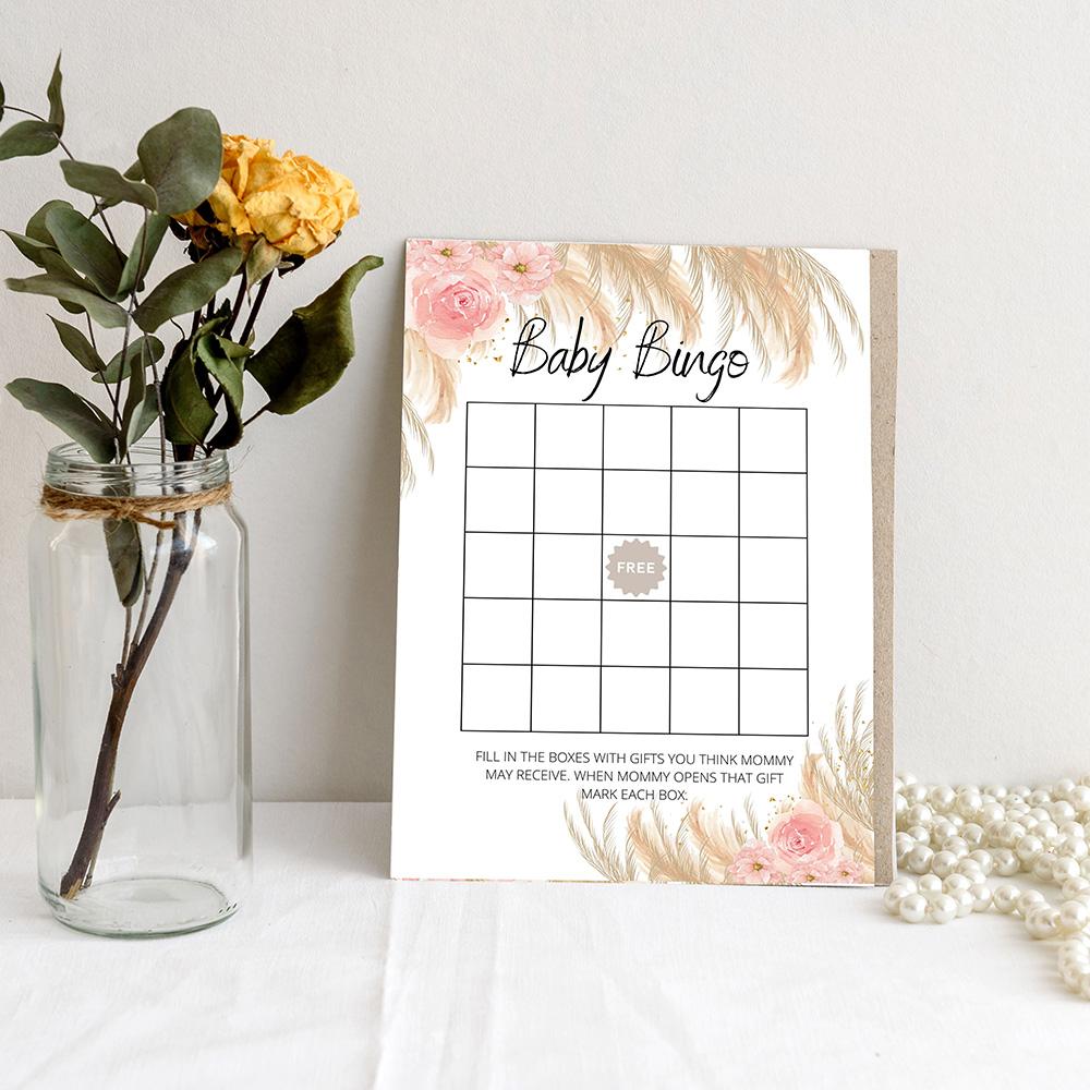 Boho - Baby Bingo | Baby Shower Game