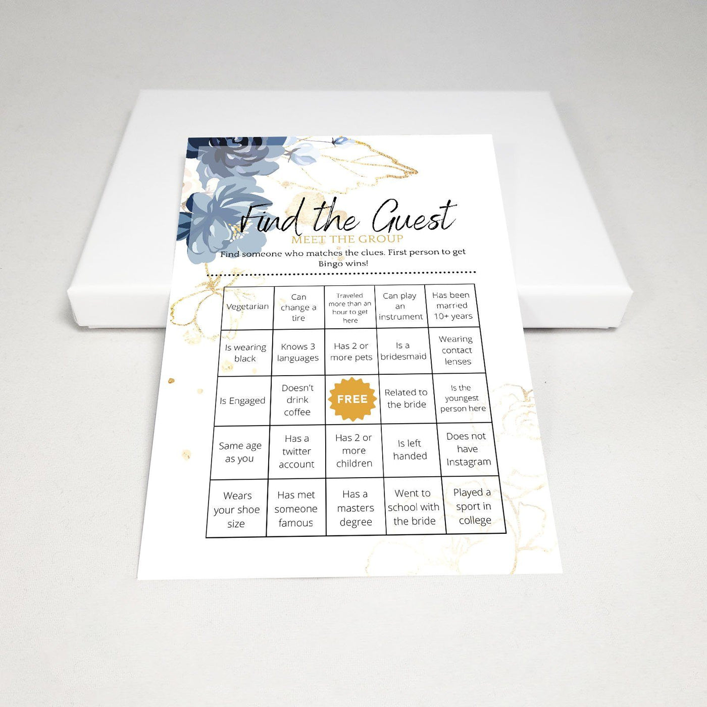 Deep Blue - Find The Guest | Bridal Shower Game Party Games Your Party Games 