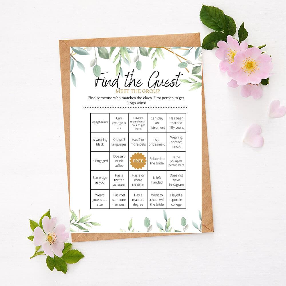 Find The Guest - Bridal Shower Game