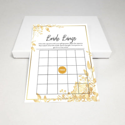 Golden Flowers - Bridal Bingo | Bridal Shower Game Party Games Your Party Games 