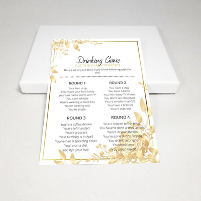 Golden Flowers - Drinking Game | Bridal Shower Game Party Games Your Party Games 