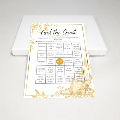 Golden Flowers - Find The Guest | Bridal Shower Game Party Games Your Party Games 