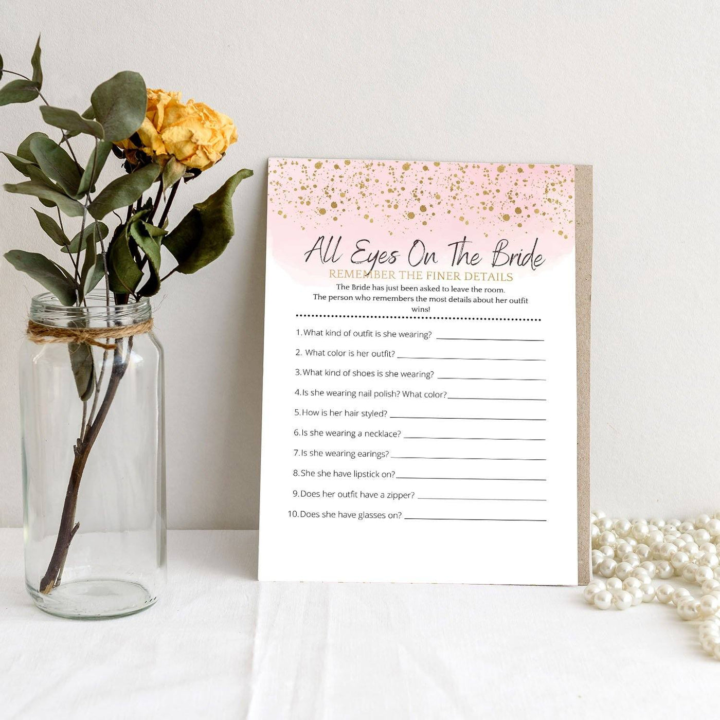 Hen Do Game - All Eyes On The Bride | Rose Gold Party Games Your Party Games 