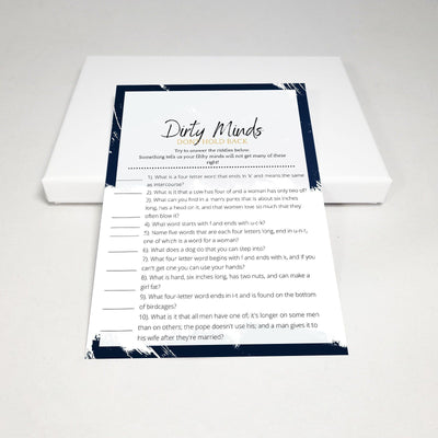 Hen Do Game - Dirty Minds | Midnight Blue Party Games Your Party Games 