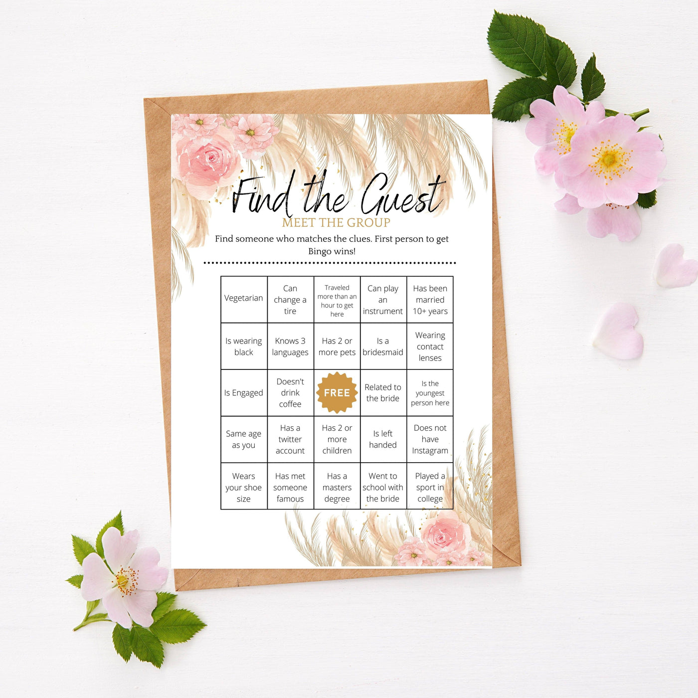 Hen Do Game - Find The Guest | Boho Party Games Your Party Games 