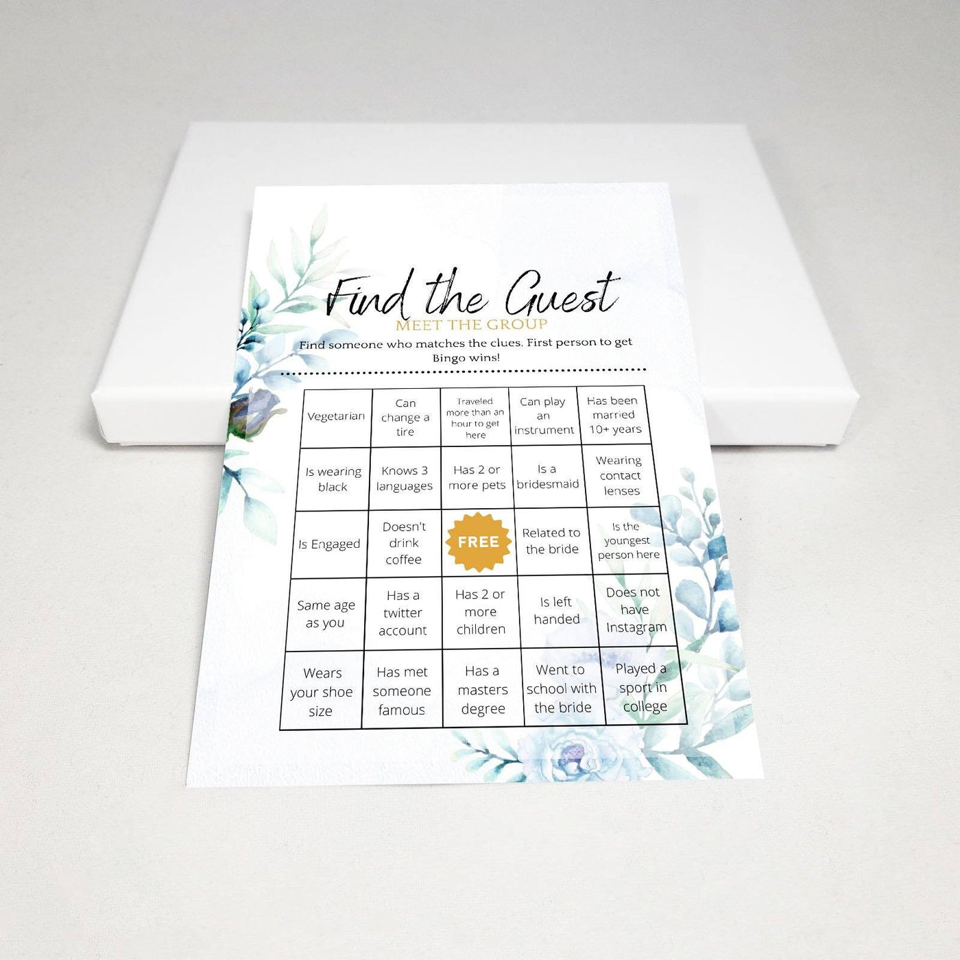 Hen Do Game - Find The Guest | Watercolor Meadow Party Games Your Party Games 