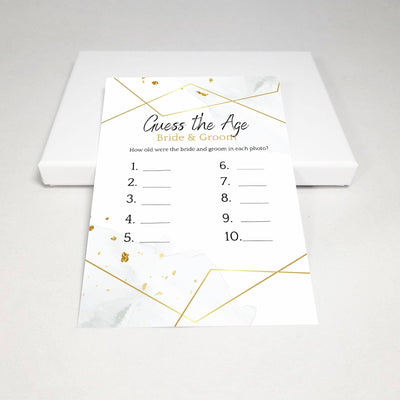 Hen Do Game - Guess The Age | Watercolor Silver Party Games Your Party Games 