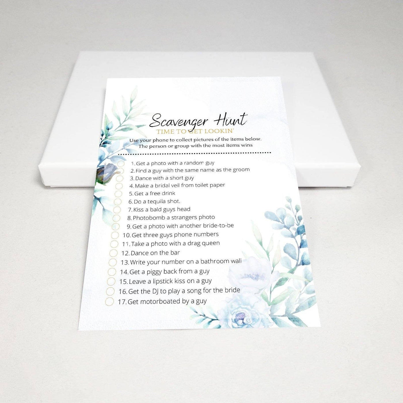 Hen Do Game - Scavenger Hunt | Watercolor Meadow Party Games Your Party Games 