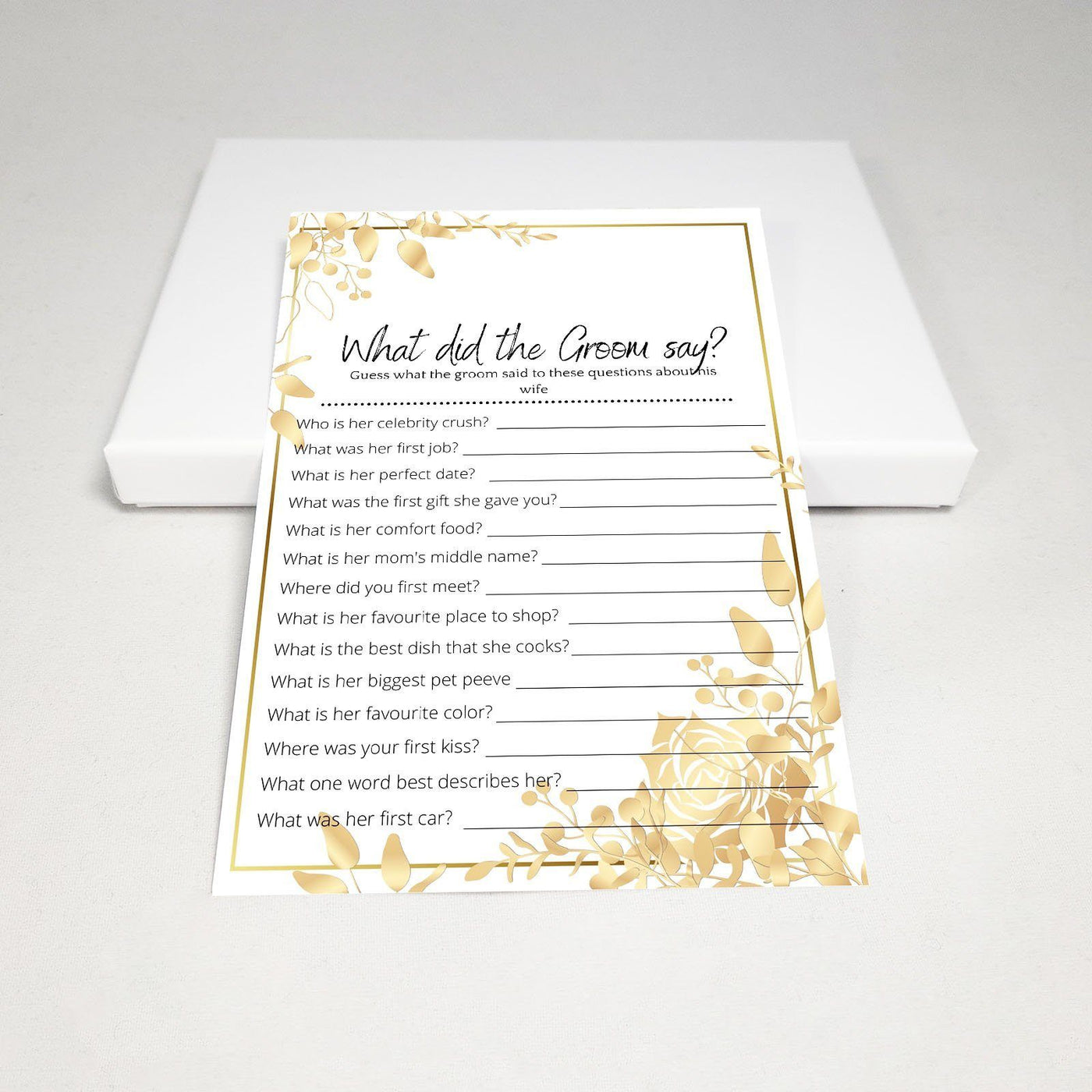 Hen Do Game - What Did The Groom Say? | Golden Flowers Party Games Your Party Games 