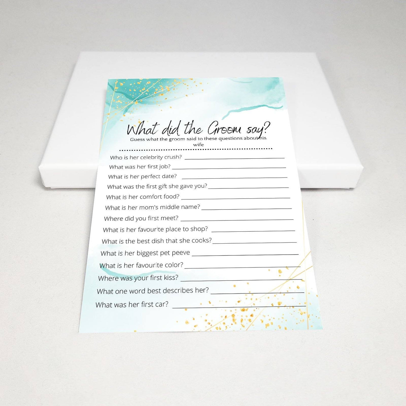 Hen Do Game - What Did The Groom Say? | Ocean Gold Party Games Your Party Games 
