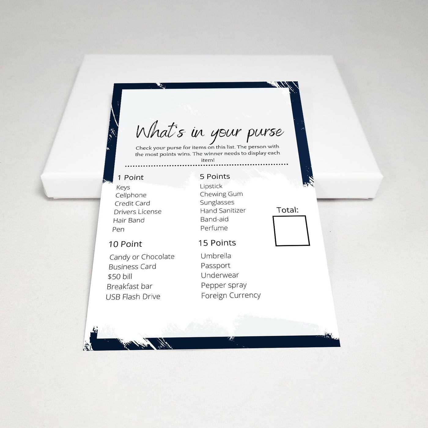 Hen Do Game - Whats In Your Purse? | Midnight Blue Party Games Your Party Games 