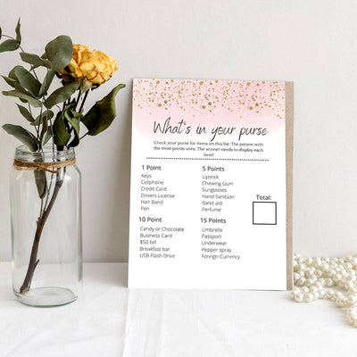 Hen Do Game - Whats In Your Purse? | Rose Gold Party Games Your Party Games 