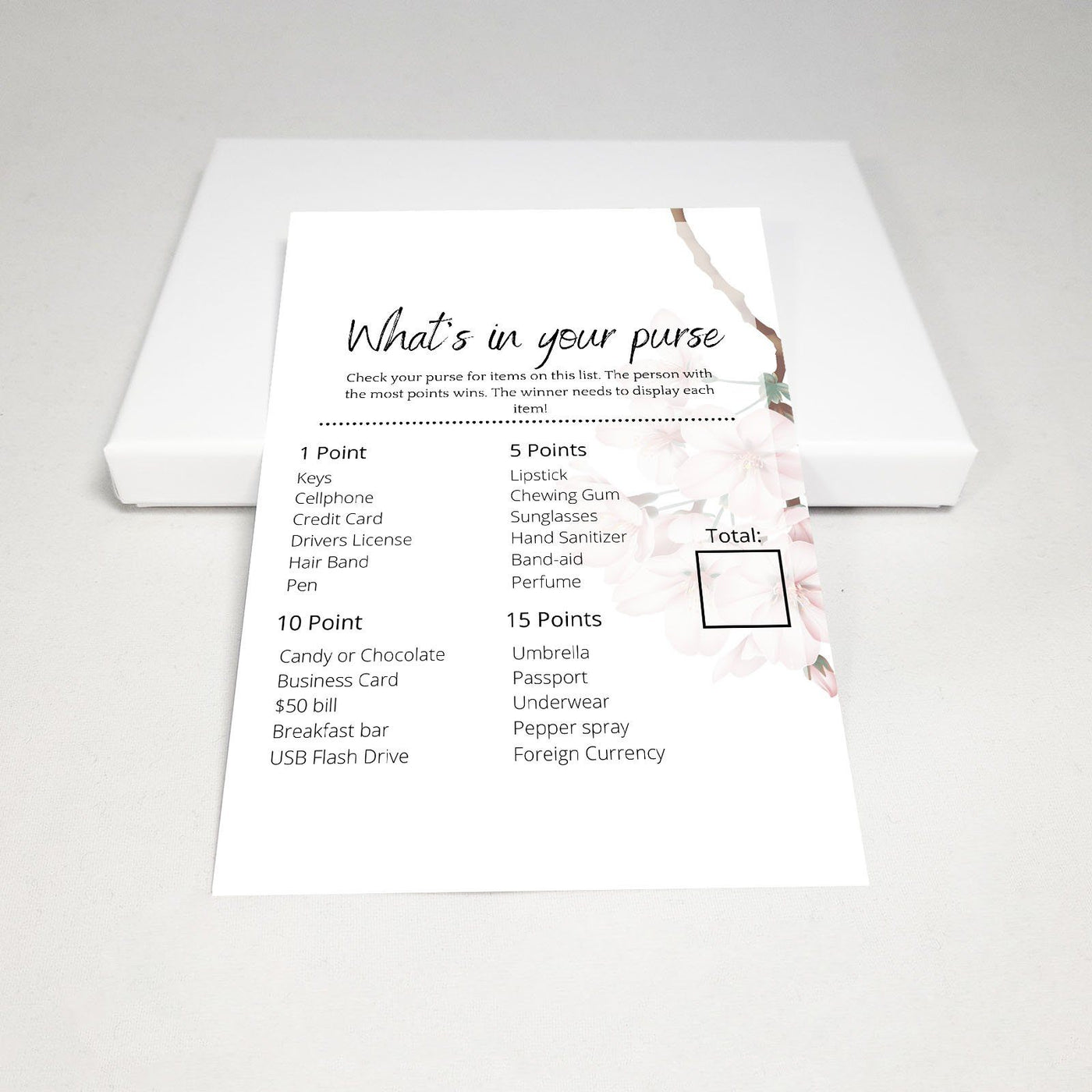 Hen Do Game - Whats In Your Purse? | Single Rose Party Games Your Party Games 