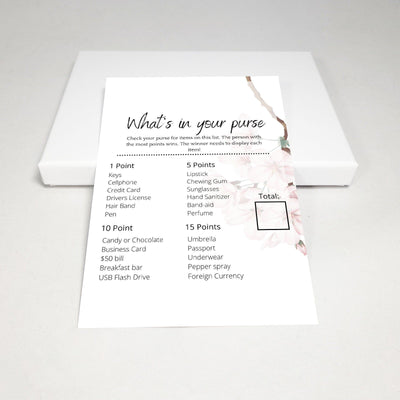 Whats in Your Purse Bridal Shower Games