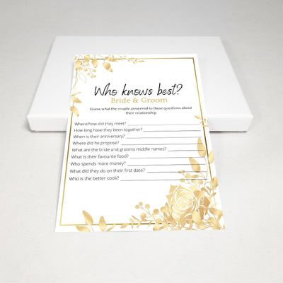 Hen Do Game - Who Knows The Bride Best? | Golden Flowers Party Games Your Party Games 