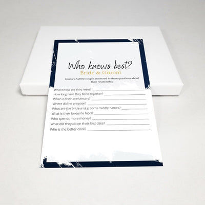 Hen Do Game - Who Knows The Bride Best? | Midnight Blue Party Games Your Party Games 