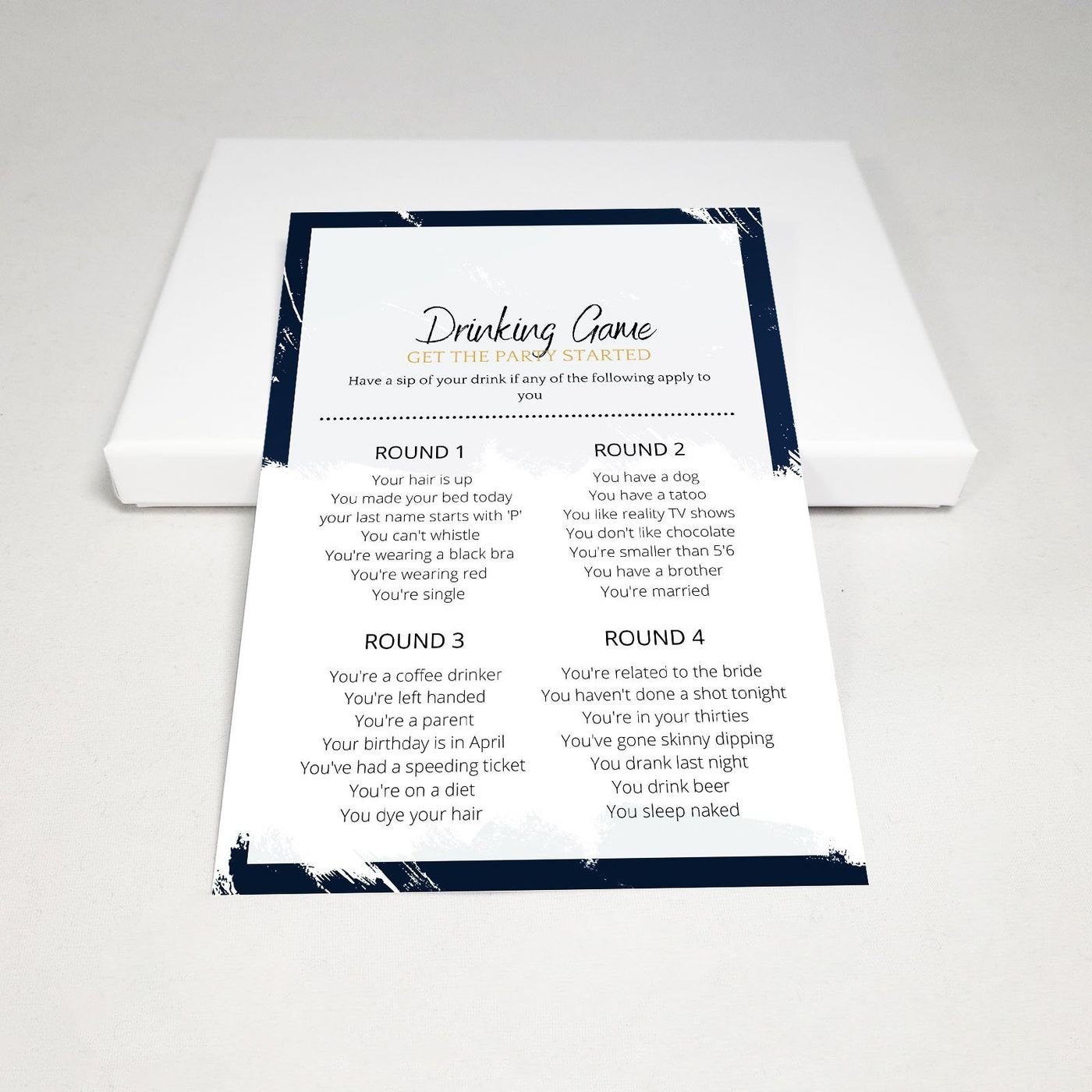 Midnight Blue - Drinking Game | Bridal Shower Game Party Games Your Party Games 