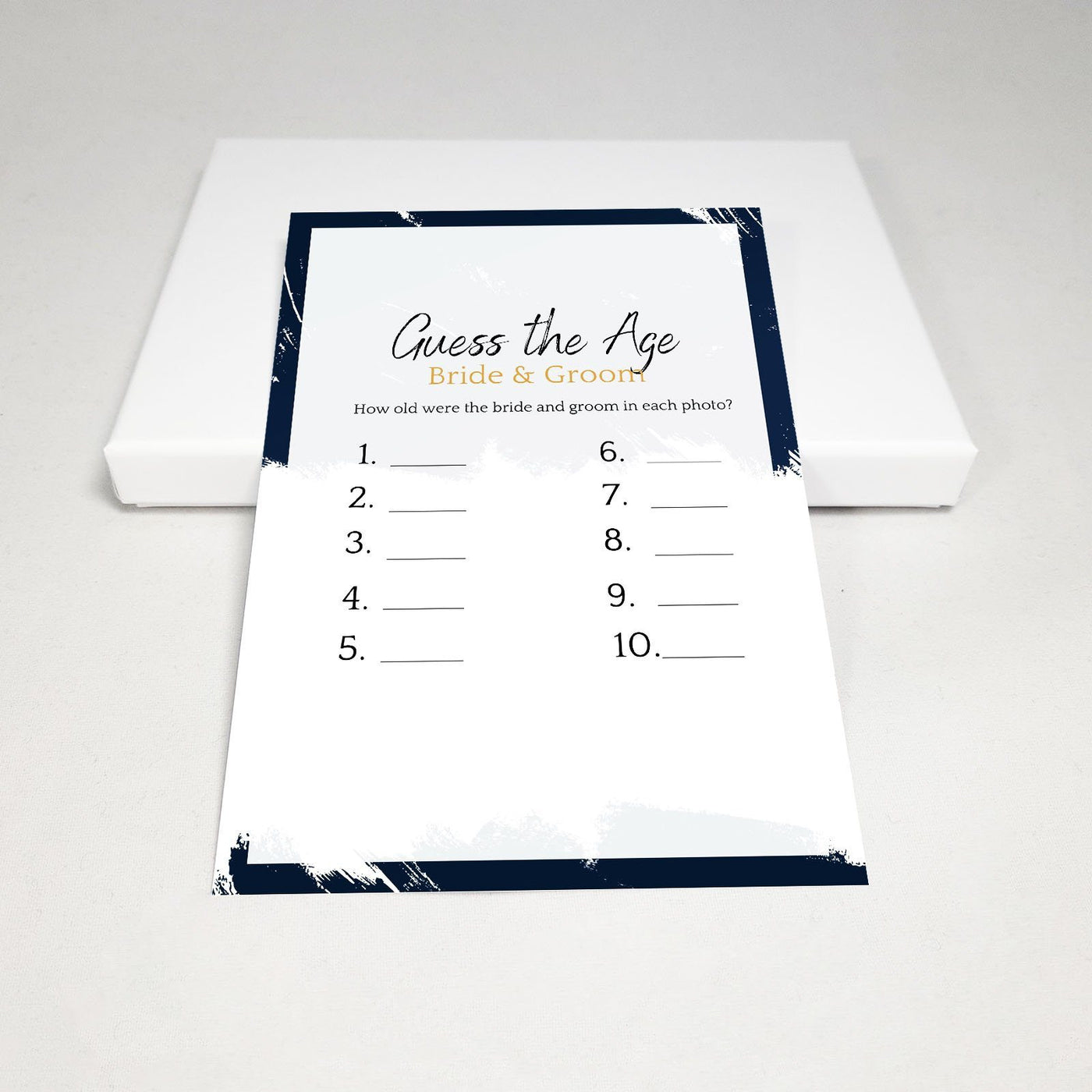 Midnight Blue - Guess The Age | Bridal Shower Game Party Games Your Party Games 