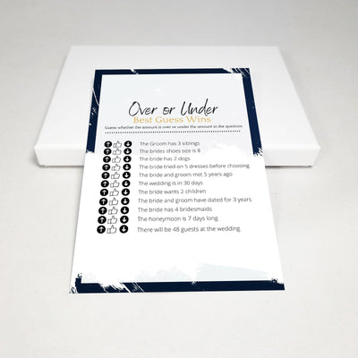 Midnight Blue - Over Or Under? | Bridal Shower Game Party Games Your Party Games 