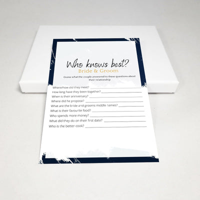 Midnight Blue - Who Knows The Bride Best? | Bridal Shower Game Party Games Your Party Games 
