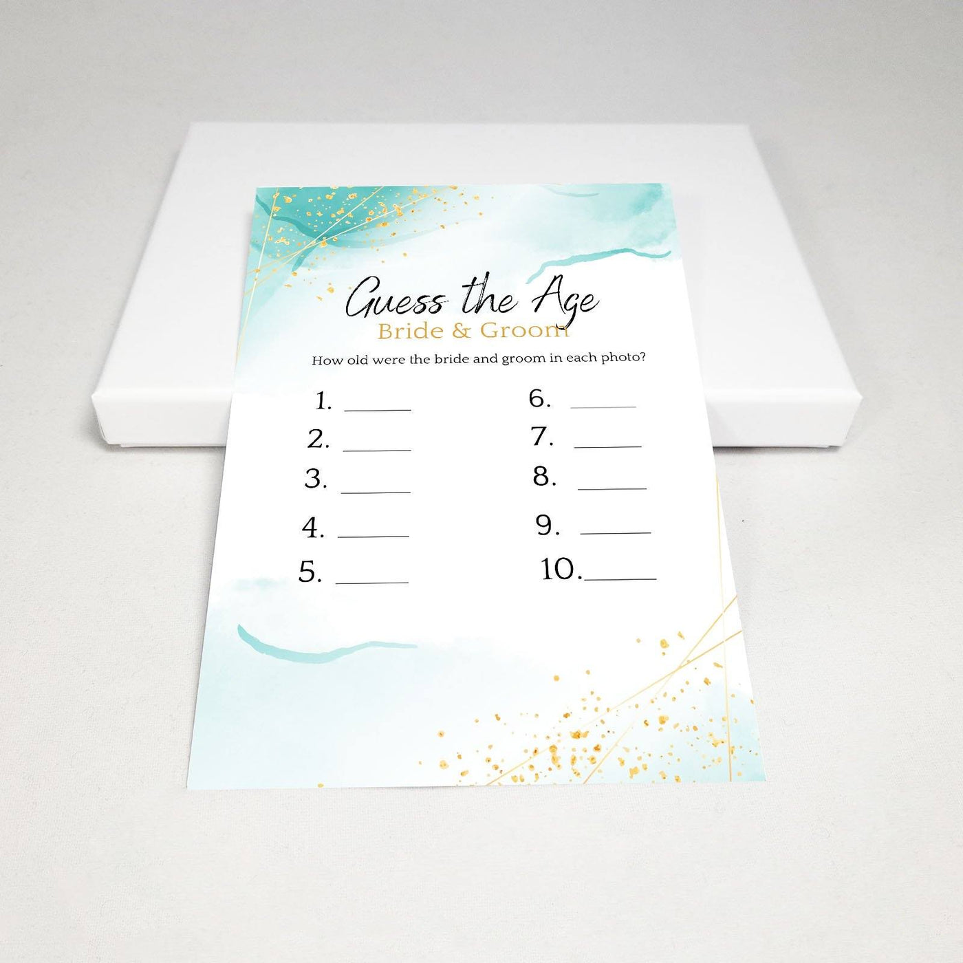Ocean Gold - Guess The Age | Bridal Shower Game Party Games Your Party Games 