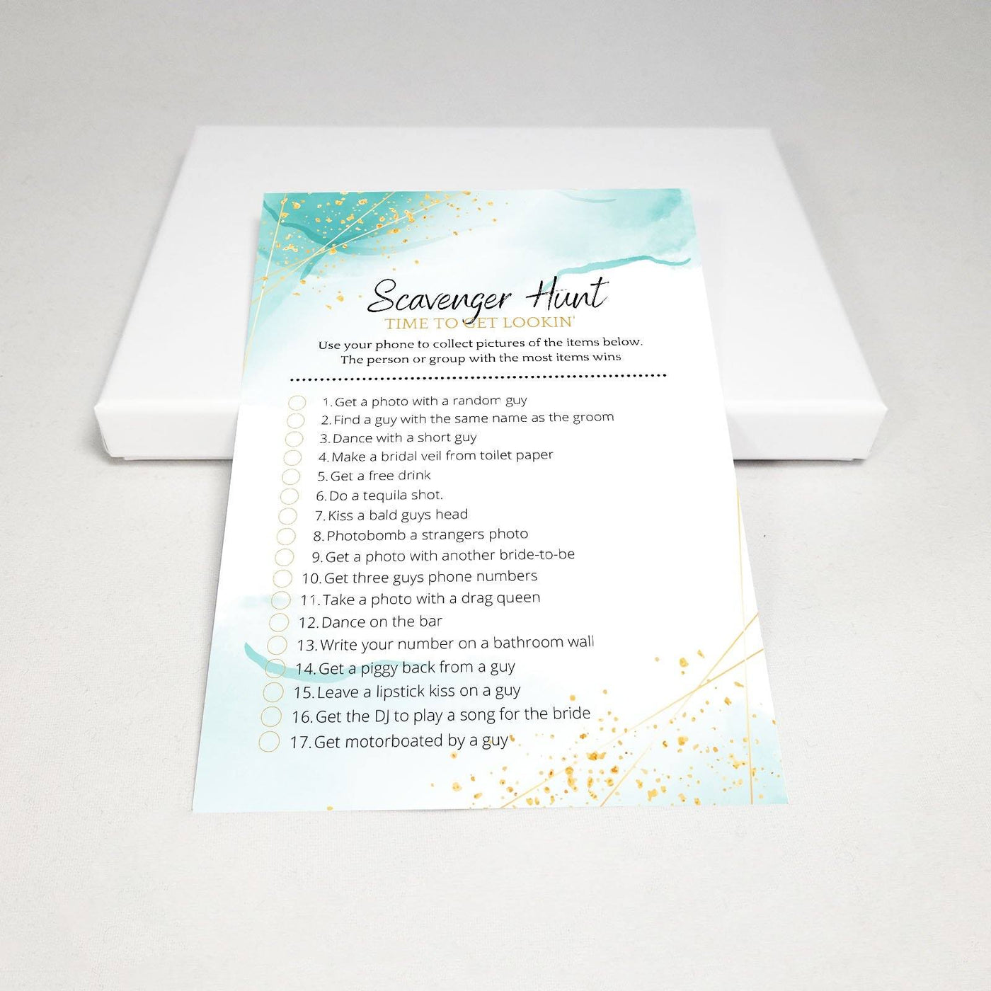 Ocean Gold - Scavenger Hunt | Bridal Shower Game Party Games Your Party Games 