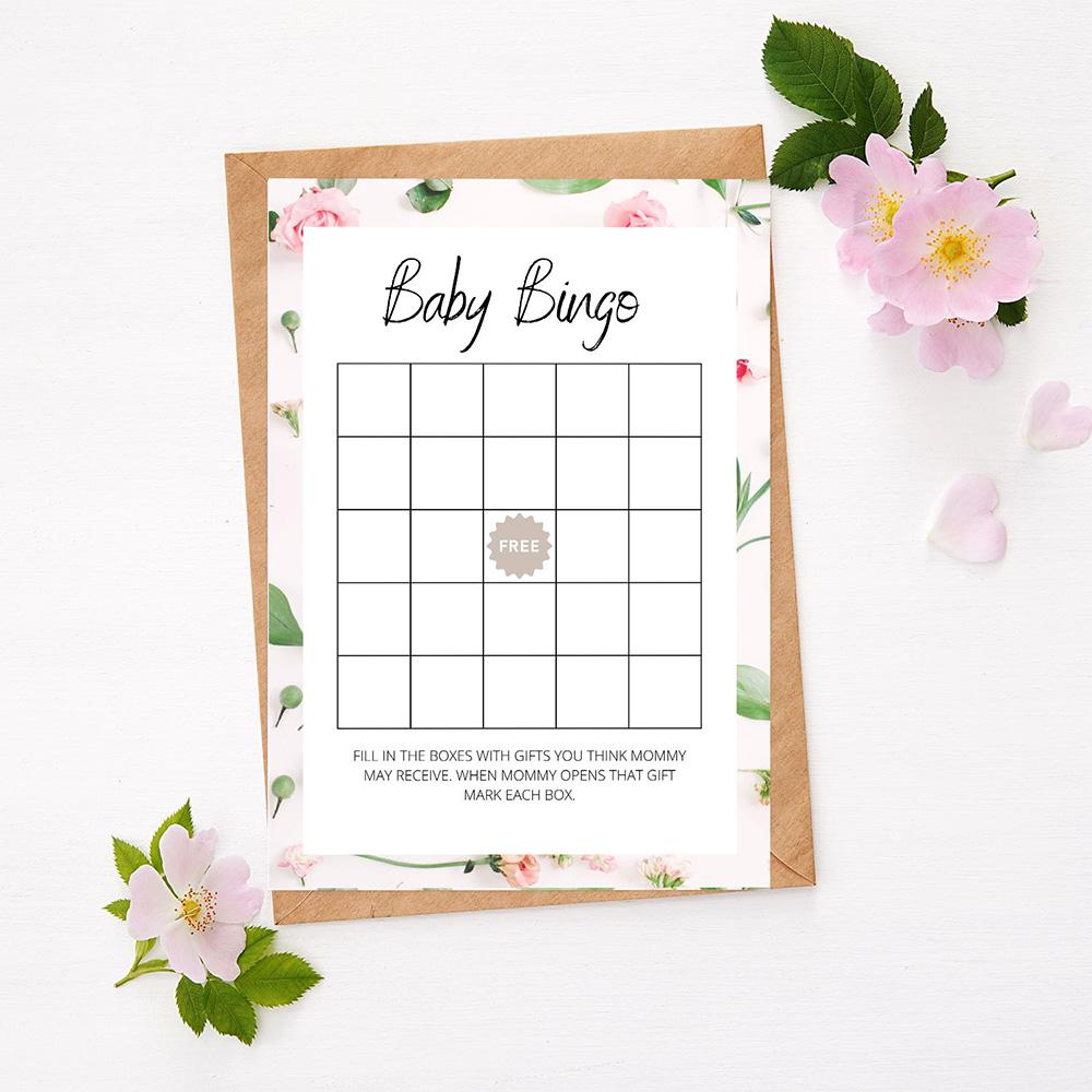 Roses - Baby Bingo | Baby Shower Game