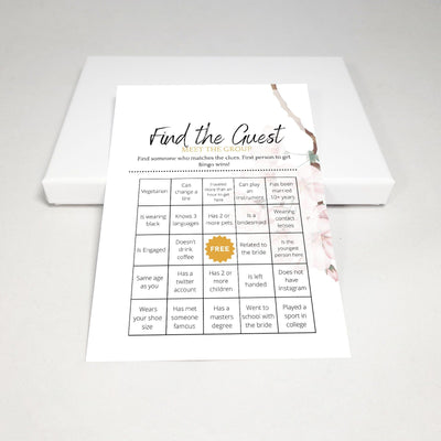 Single Rose - Find The Guest | Bridal Shower Game Party Games Your Party Games 