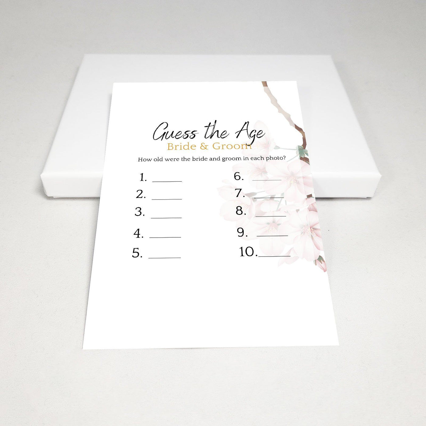 Single Rose - Guess The Age | Bridal Shower Game Party Games Your Party Games 