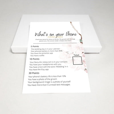 Single Rose - Whats On Your Phone? | Bridal Shower Game Party Games Your Party Games 
