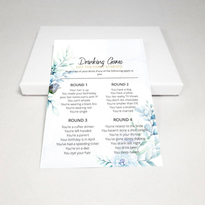 Watercolor Meadow - Drinking Game | Bridal Shower Game Party Games Your Party Games 
