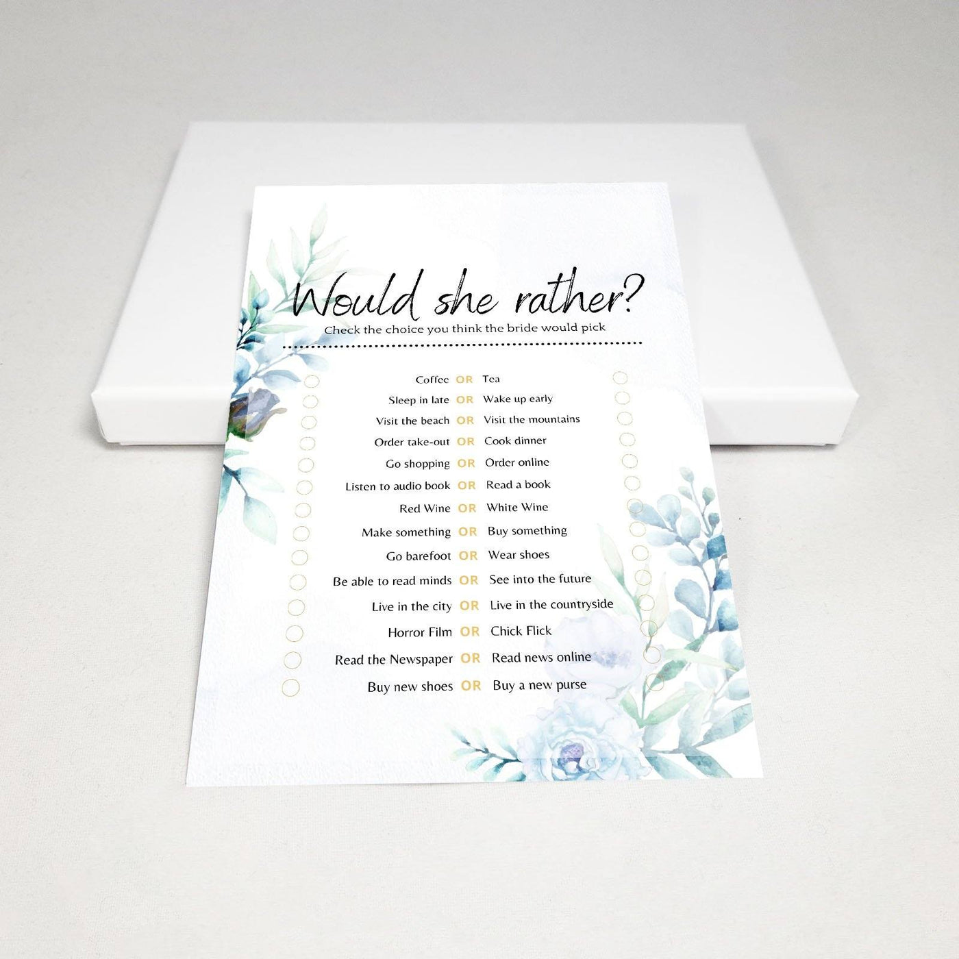 Watercolor Meadow - Who Knows The Bride Best? | Bridal Shower Game Party Games Your Party Games 