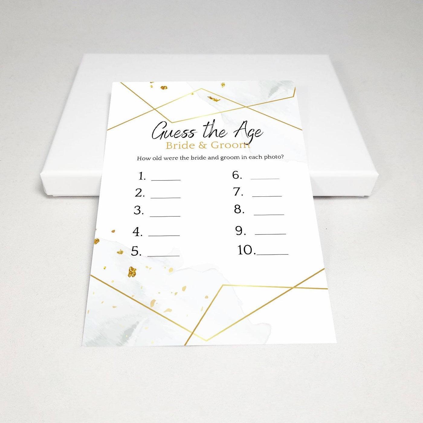 Watercolor Silver - Guess The Age | Bridal Shower Game Party Games Your Party Games 