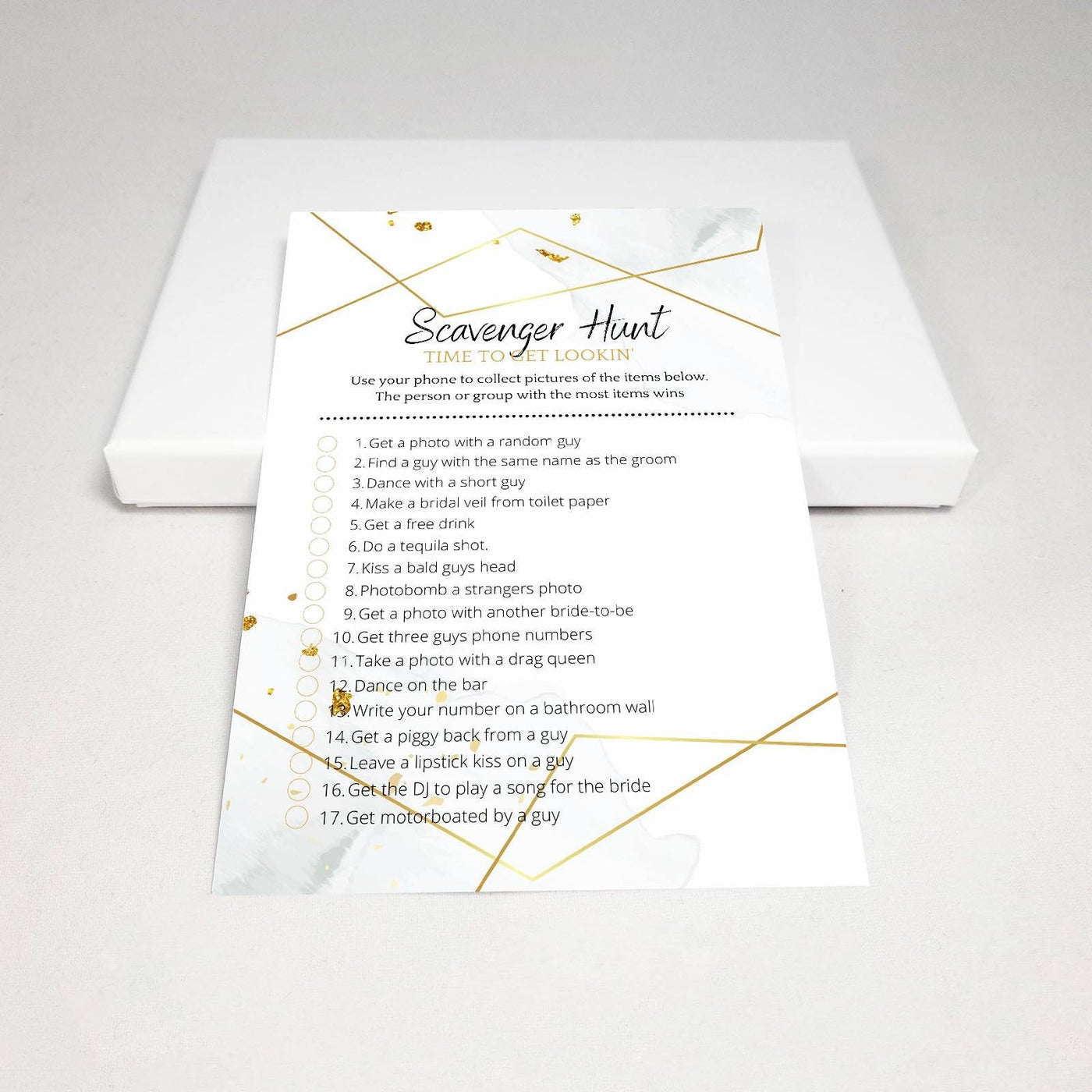 Watercolor Silver - Scavenger Hunt | Bridal Shower Game Party Games Your Party Games 
